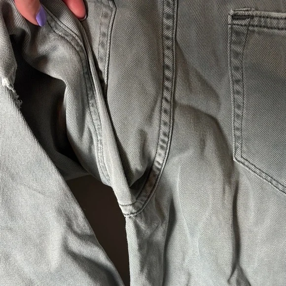 Vervet Green Distressed Wide Leg Jeans Size 27 - Picture 7 of 8